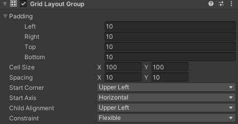 GridLayoutGroup